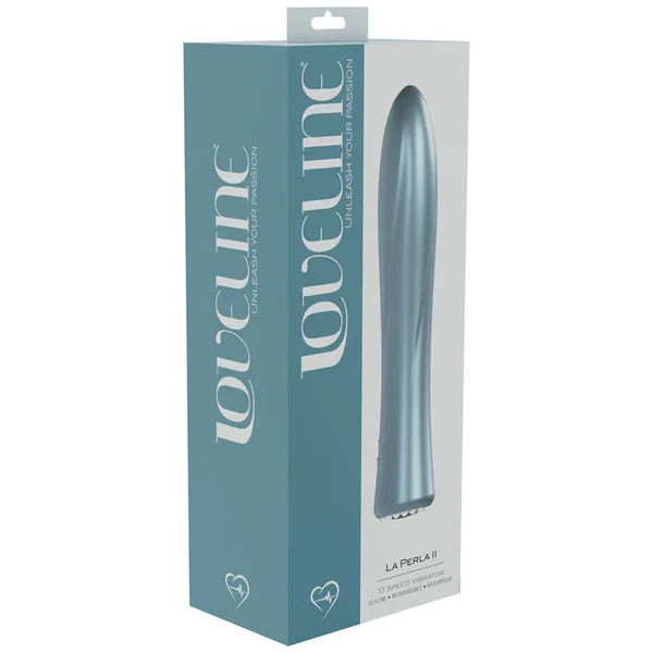 LOVELINE La Perla II - Blue - Pearlescent Blue 19.2 cm USB Rechargeable Vibrator — image 3 of 3