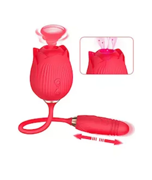 Amore Suction Rose And Thrusting Vibrator — image 2 of 3