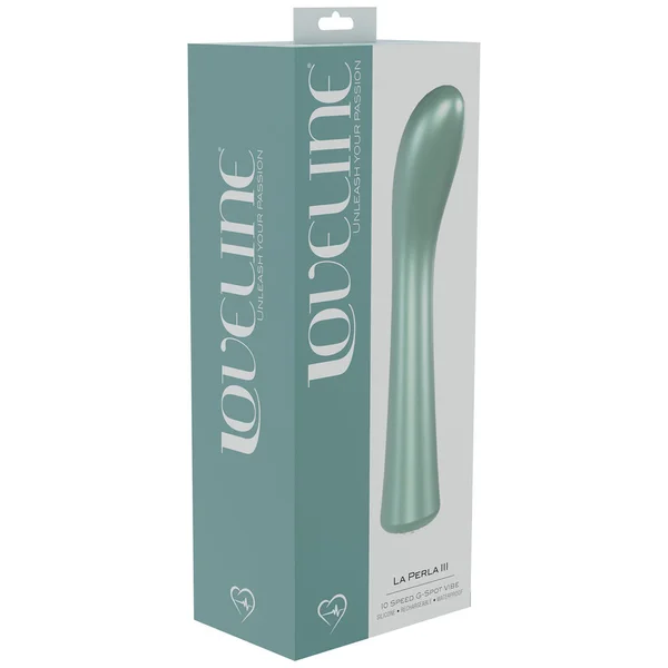 LOVELINE La Perla III - Green - Pearlescent Green 19.2 cm USB Rechargeable Vibrator — image 4 of 4