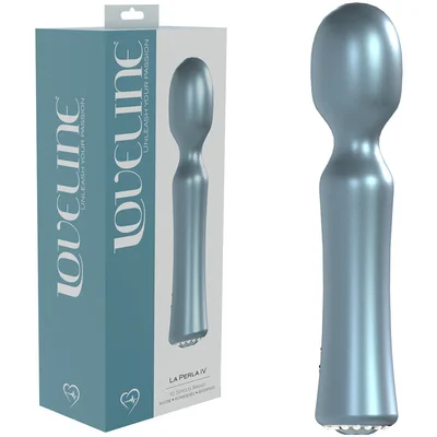 loveline la perla iv blue pearlescent blue 192 cm usb rechargeable massage wand