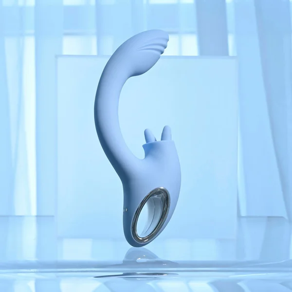 Playboy Pleasure SAPPHIRE SKY - Blue 21.6 cm USB Rechargeable Vibrator with Double Tongue Stimulator — image 14 of 18