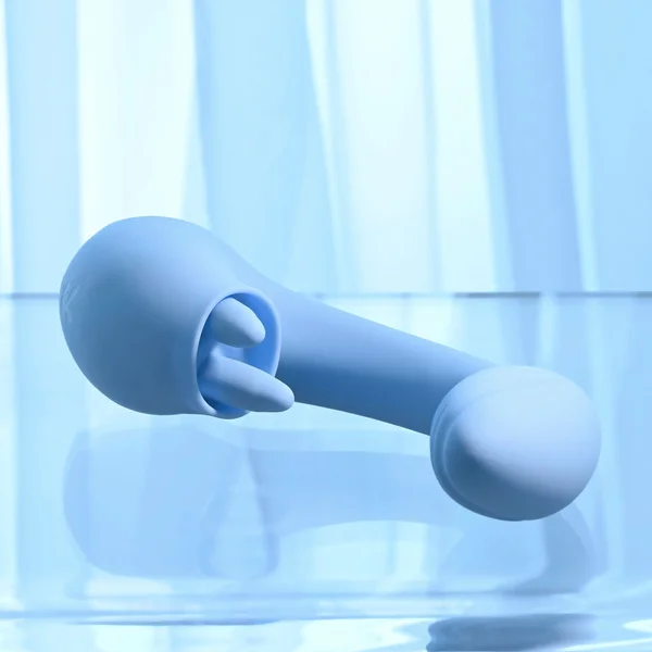 Playboy Pleasure SAPPHIRE SKY - Blue 21.6 cm USB Rechargeable Vibrator with Double Tongue Stimulator — image 6 of 18