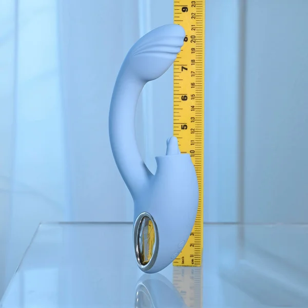 Playboy Pleasure SAPPHIRE SKY - Blue 21.6 cm USB Rechargeable Vibrator with Double Tongue Stimulator — image 8 of 18