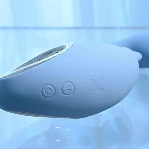 Playboy Pleasure SAPPHIRE SKY - Blue 21.6 cm USB Rechargeable Vibrator with Double Tongue Stimulator — image 16 of 18