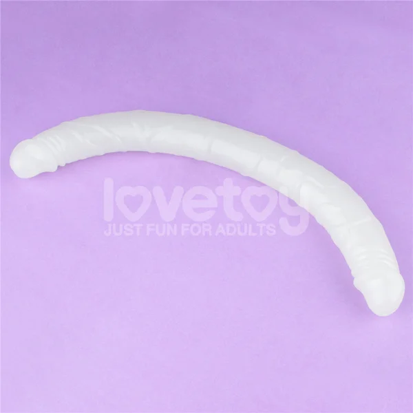 Lumino Play 18.5'' Double Dildo - Glow in the Dark Blue 47 cm Double Dong — image 2 of 7