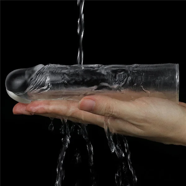 Flawless Clear Penis Sleeve 1'' - Clear 2.5 cm Penis Extender Sleeve — image 8 of 9