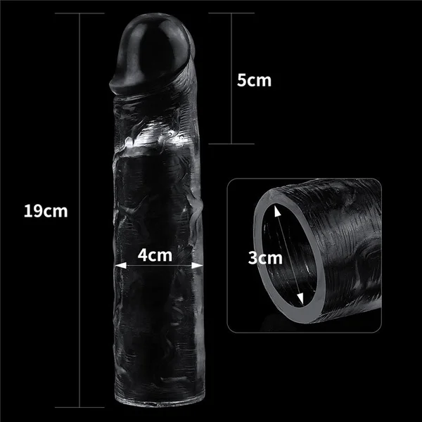 Flawless Clear Penis Sleeve 2'' - Clear 5 cm Penis Extender Sleeve — image 3 of 9
