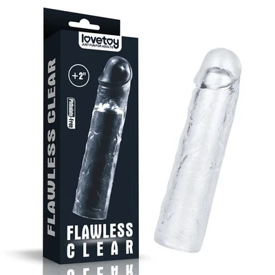 flawless clear penis sleeve 2 clear 5 cm penis extender sleeve