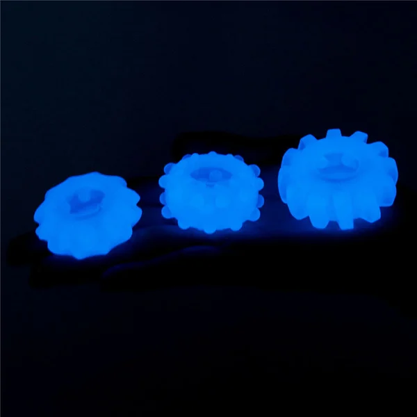 Lumino Play Penis Rings 3 Pack - Glow in the Dark Blue Cock Rings - Set of 3 — image 8 of 9