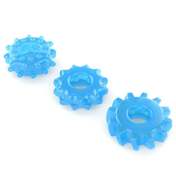 Lumino Play Penis Rings 3 Pack - Glow in the Dark Blue Cock Rings - Set of 3 — image 5 of 9