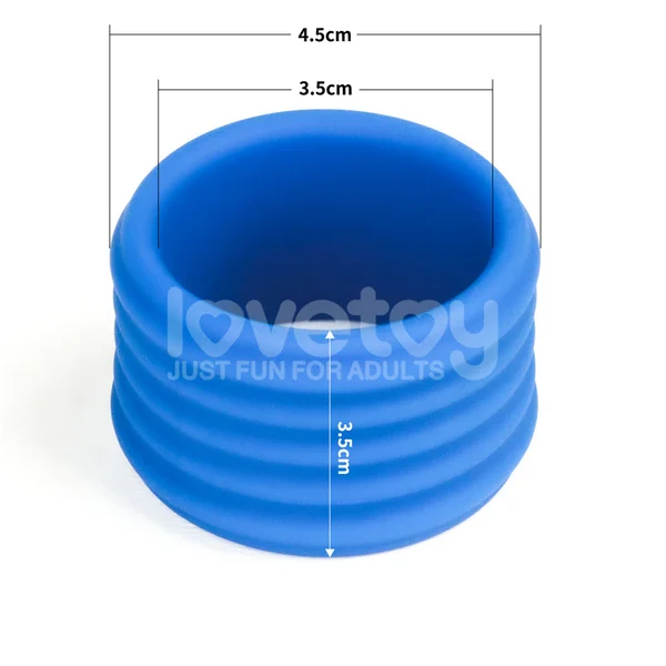 Pinnacle Pro Deep Rib Grip - Blue Cock Ring — image 9 of 9