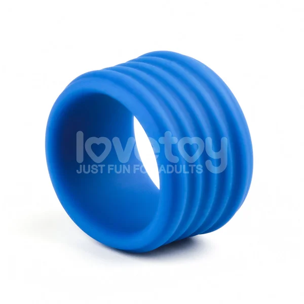 Pinnacle Pro Deep Rib Grip - Blue Cock Ring — image 4 of 9