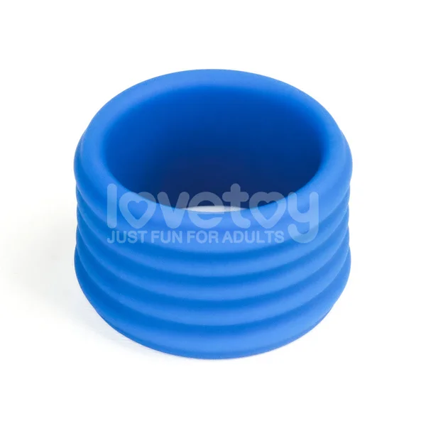 Pinnacle Pro Deep Rib Grip - Blue Cock Ring — image 6 of 9