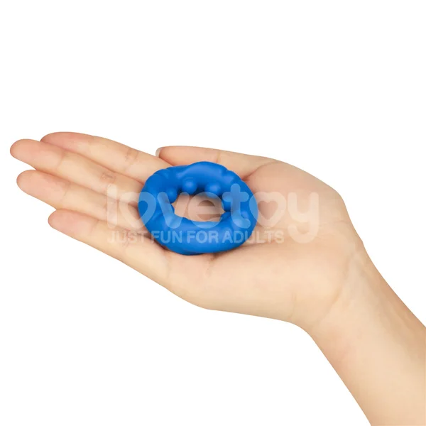 Pinnacle Pro Ridge Bump Stretcher - Blue Cock Ring — image 3 of 9