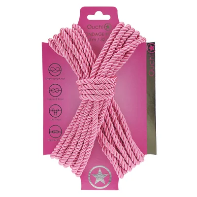 ouch bondage rope 10 m pink pink nylon bondage rope 10 metre length