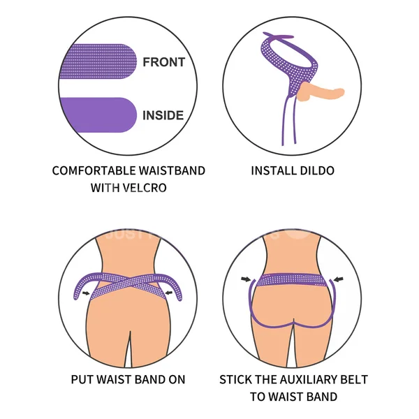 Ingen Easy Strap-On Harness - Purple Adjustable Strap-On Harness (No Probe Included) — image 5 of 9