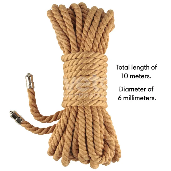 Rebellion Reign Bondage Rope - Natural - Natural Bondage Rope - 10 metre length — image 3 of 9