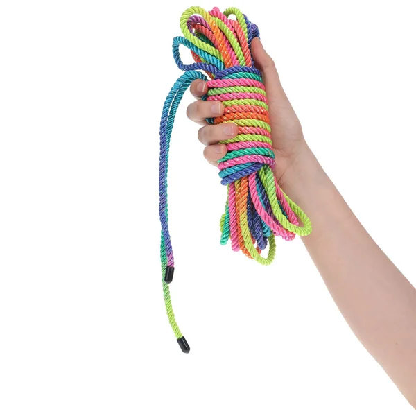 OUCH! Bondage Rope - 10 M - Multicolour 2 - Multicoloured Nylon Bondage Rope - 10 metre Length — image 4 of 5