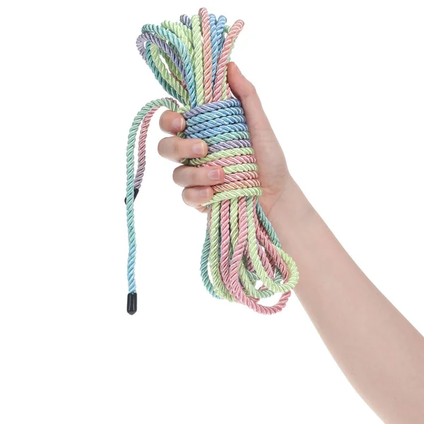 OUCH! Bondage Rope - 10 M - Multicolour 1 - Multicoloured Nylon Bondage Rope - 10 metre Length — image 3 of 6