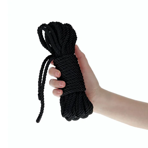 OUCH! Bondage Rope - 10 M - Black - Black Nylon Bondage Rope - 10 metre Length — image 3 of 6