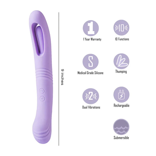 Maia HARPER - Purple 24.1 cm USB Rechargeable Vibrator — image 3 of 6
