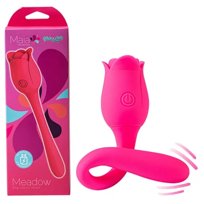 maia meadow pink 14 cm usb rechargeable flower stimulator