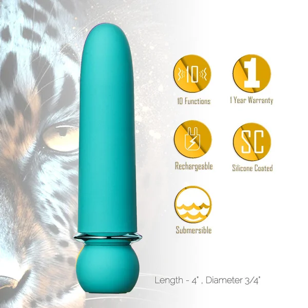 Maia JAGUAR - Blue - Blue 10.1 cm USB Rechargeable Bullet — image 5 of 7