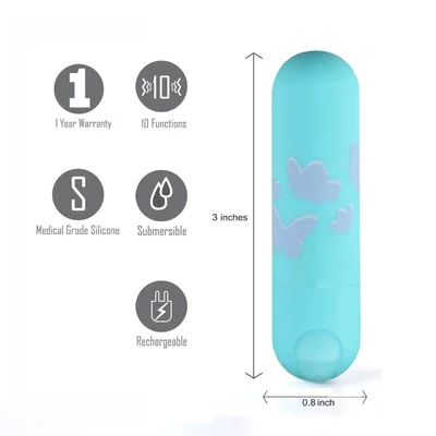 maia julia teal 76 cm usb rechargeable bullet