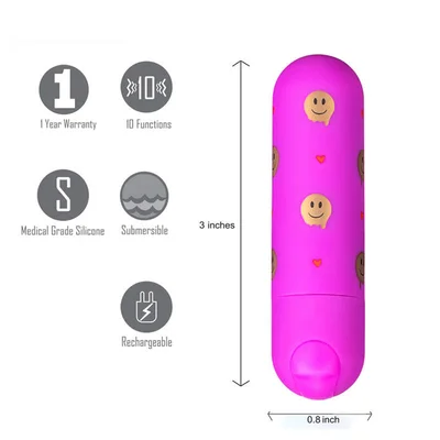 maia giggly pink 76 cm usb rechargeable bullet