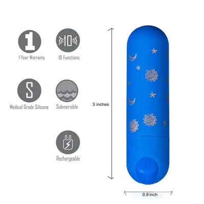 maia luna blue 76 cm usb rechargeable bullet