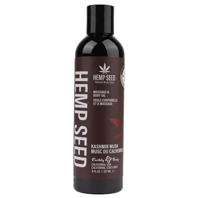hemp seed massage body oil kashmir musk brandy magnolia vanilla musk scented 237 ml