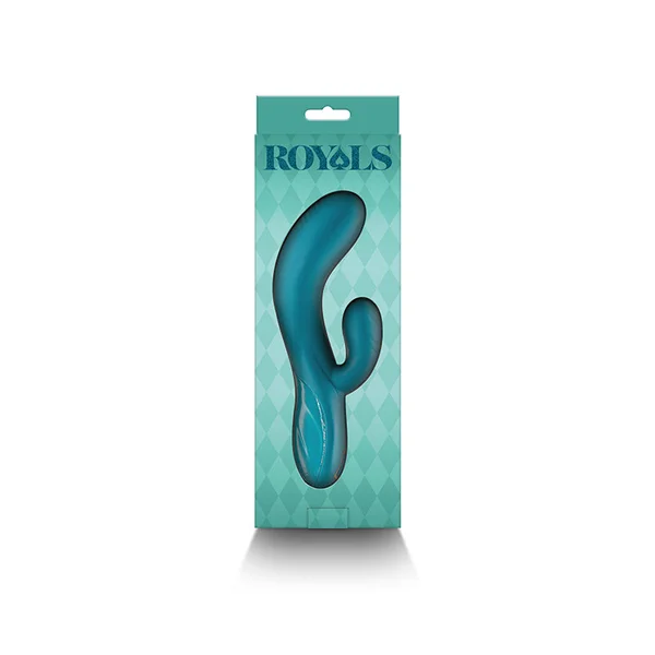 Royals - Regent - Metallic Green - Metallic Green 19.3 cm USB Rechargeable Rabbit Vibrator — image 5 of 5