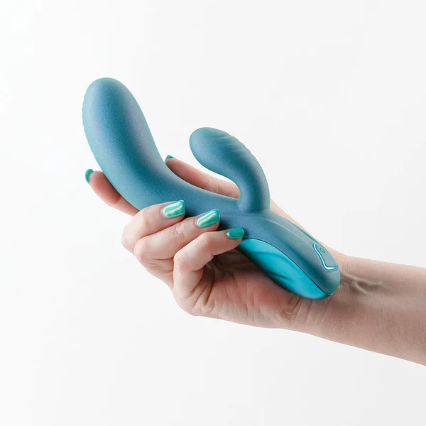 Royals - Regent - Metallic Green - Metallic Green 19.3 cm USB Rechargeable Rabbit Vibrator — image 2 of 5