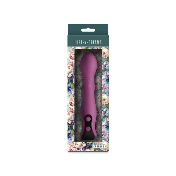 Lust-n-Dreams - Cadence - Blush - Purple 18.2 cm USB Rechargeable Thrusting & Sliding Vibrator — image 3 of 4