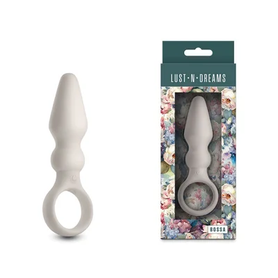 lust n dreams bossa fog white 125 cm usb rechargeable vibrating butt plug