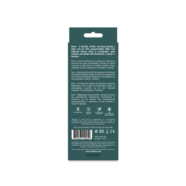 Lust-n-Dreams - Bossa - Fog - White 12.5 cm USB Rechargeable Vibrating Butt Plug — image 5 of 5