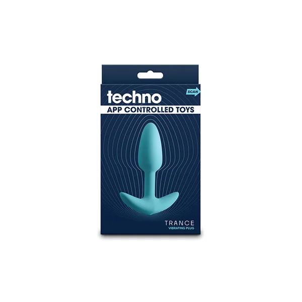 Techno - Trance - Blue 10.9 cm USB Rechargeable Butt Plug with App Control — image 4 of 5