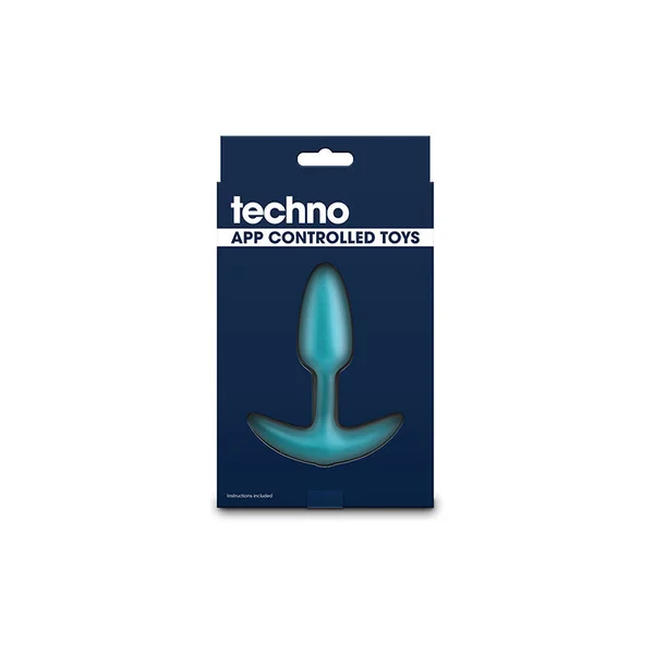 Techno - Trance - Blue 10.9 cm USB Rechargeable Butt Plug with App Control — image 5 of 5