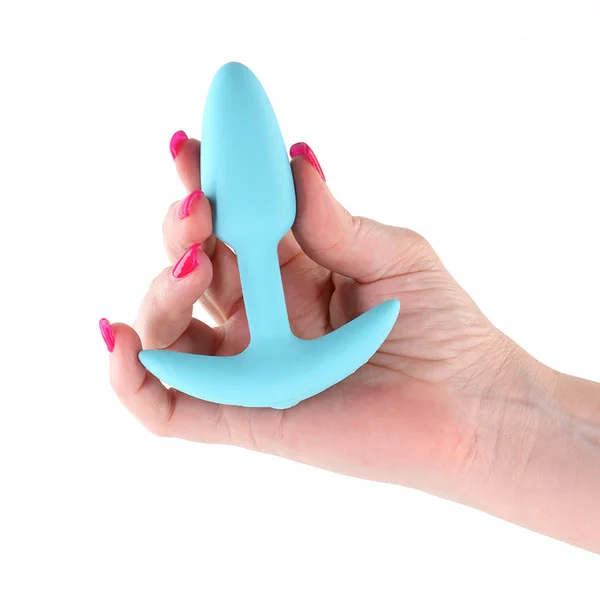 Techno - Trance - Blue 10.9 cm USB Rechargeable Butt Plug with App Control — image 2 of 5