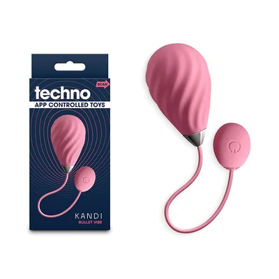 techno kandi pink usb rechargeable vibrating egg with app control