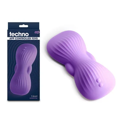techno trap purple purple usb rechargeable vibrating grind pad with app control