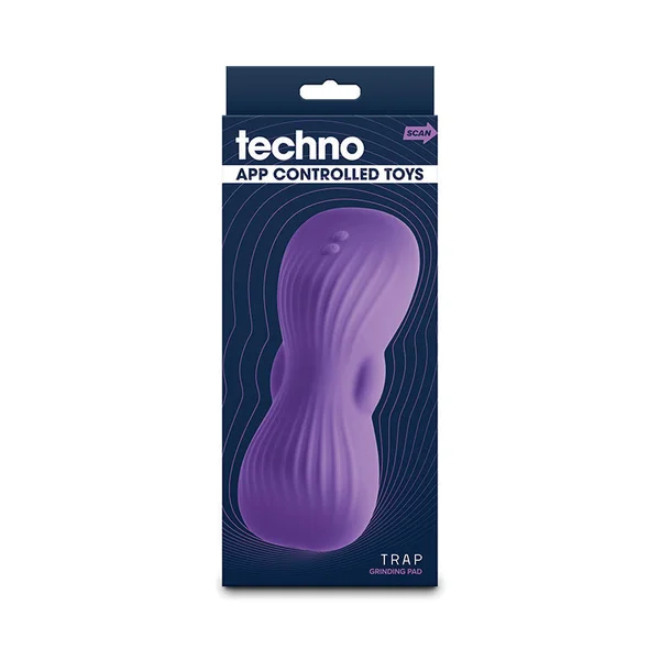 Techno - Trap - Purple - Purple USB Rechargeable Vibrating Grind Pad with App Control — image 4 of 5