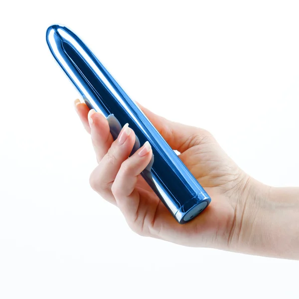 Chroma - Blue - Metallic Blue 17 cm USB Rechargeable Vibrator — image 2 of 5