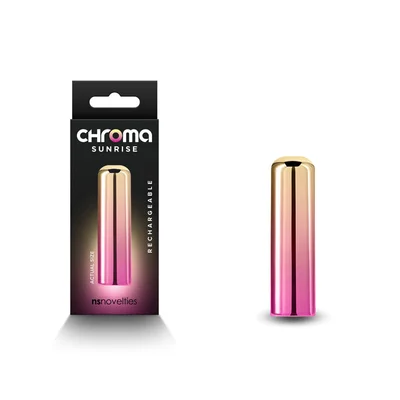 chroma sunrise small metallic pinkgold 68 cm usb rechargeable bullet