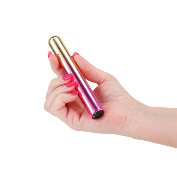 Chroma Sunrise - Large - Metallic Pink/Gold 13.8 cm USB Rechargeable Vibrator — image 2 of 5