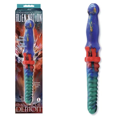 alien nation double demon coloured 35 cm fantasy double dildo
