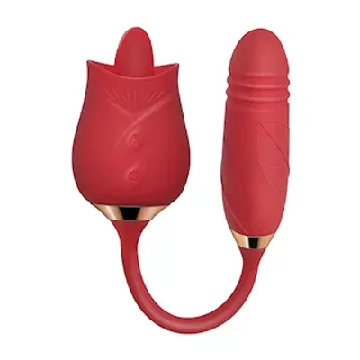 amore licking rose and thrusting vibrator
