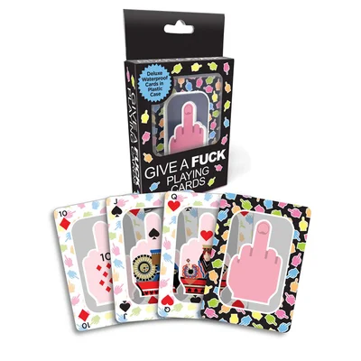 give a fuck playing cards waterproof novelty playing cards