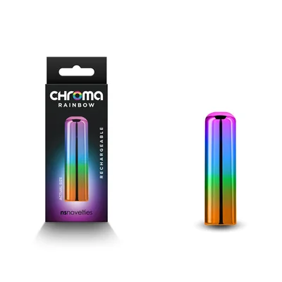 chroma rainbow small metallic rainbow 68 cm usb rechargeable bullet