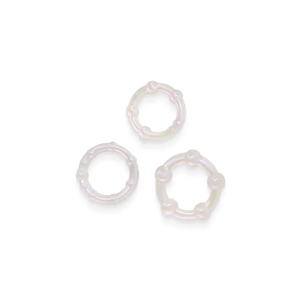 Fantasia - Intensity Rings - Pearl - Pearlescent Beaded Cock Rings - Set of 3 Sizes — image 3 of 4